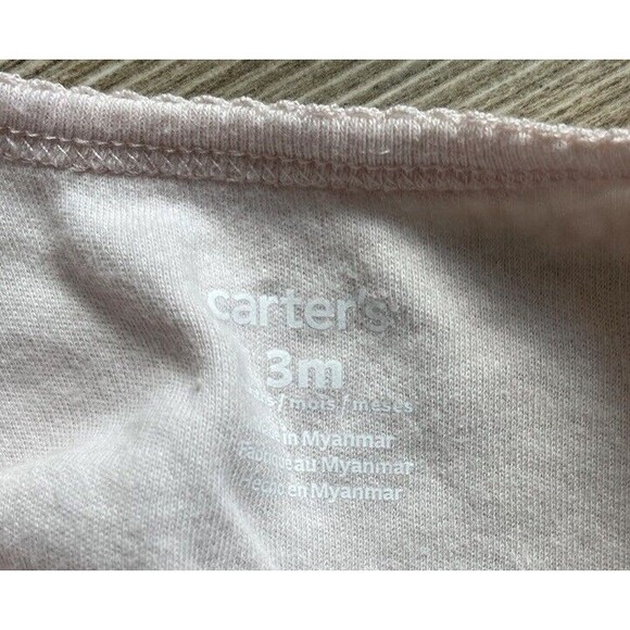 Carter's Floral & Hearts Sleepers Footies Pajamas  2-Way Zipper 3M Lot of 3 NWOT - Picture 13 of 14